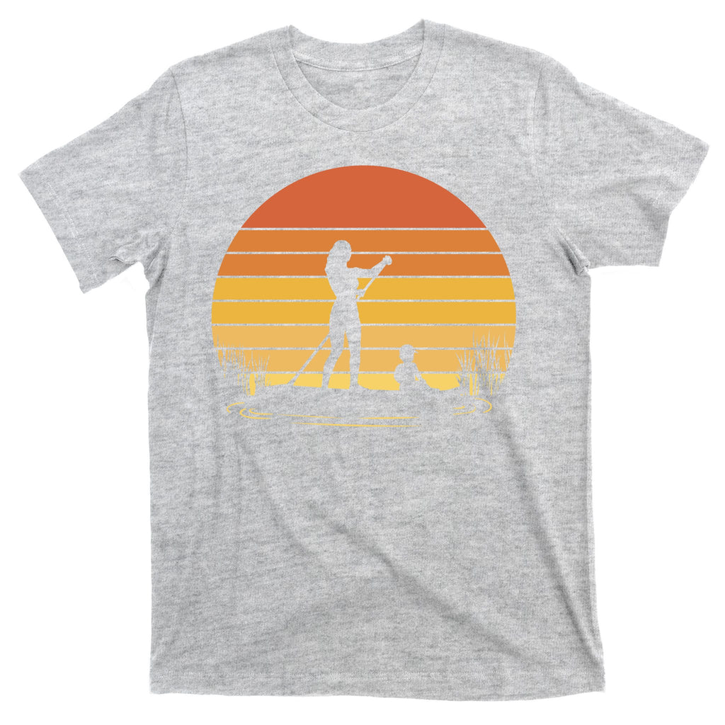 Paddle Surf Mother And Child Sunset T-Shirt