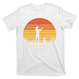Paddle Surf Mother And Child Sunset T-Shirt