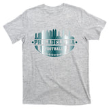 Philadelphia Skyline Shaped Into Football T-Shirt