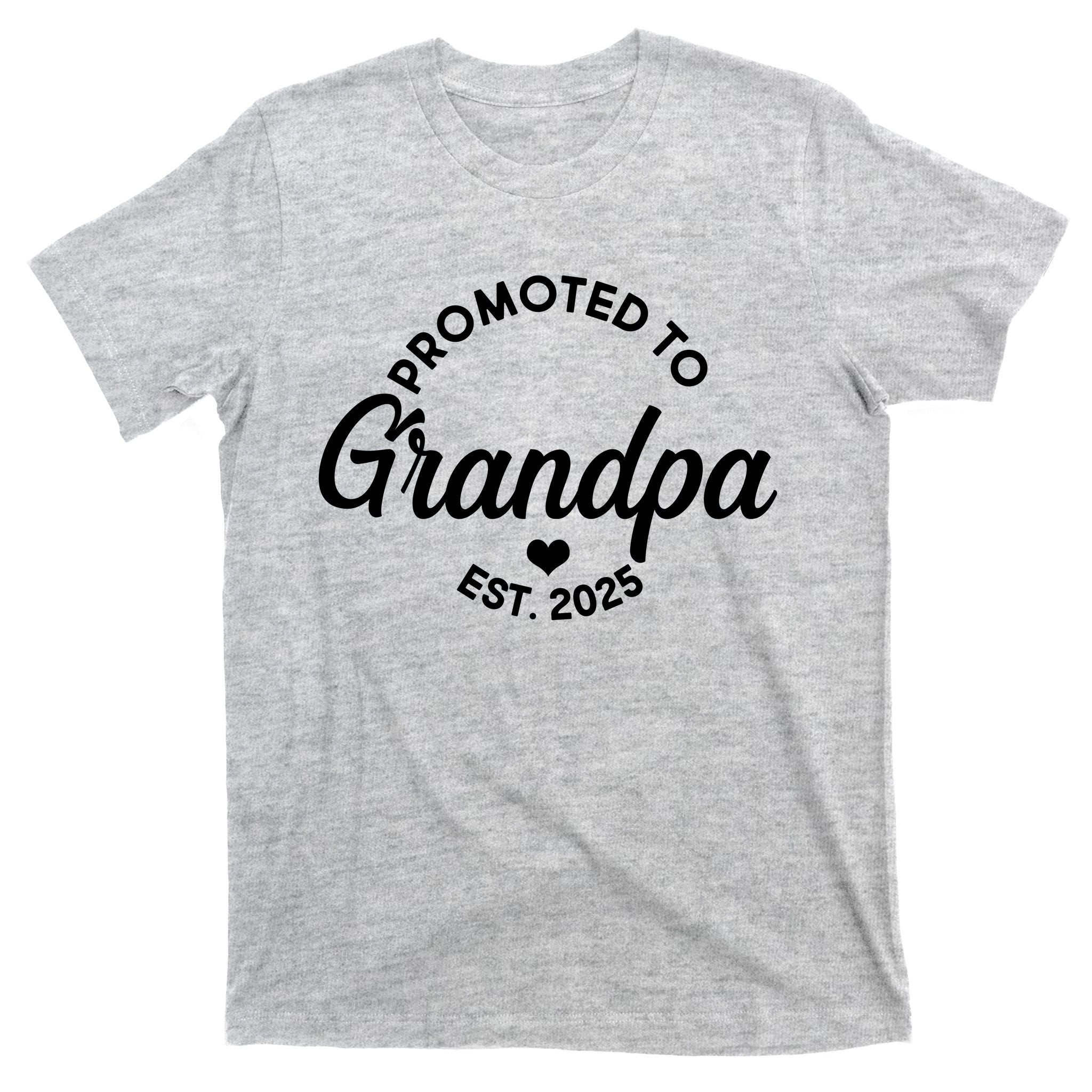 Promoted To Grandpa Est 2025 T-Shirt