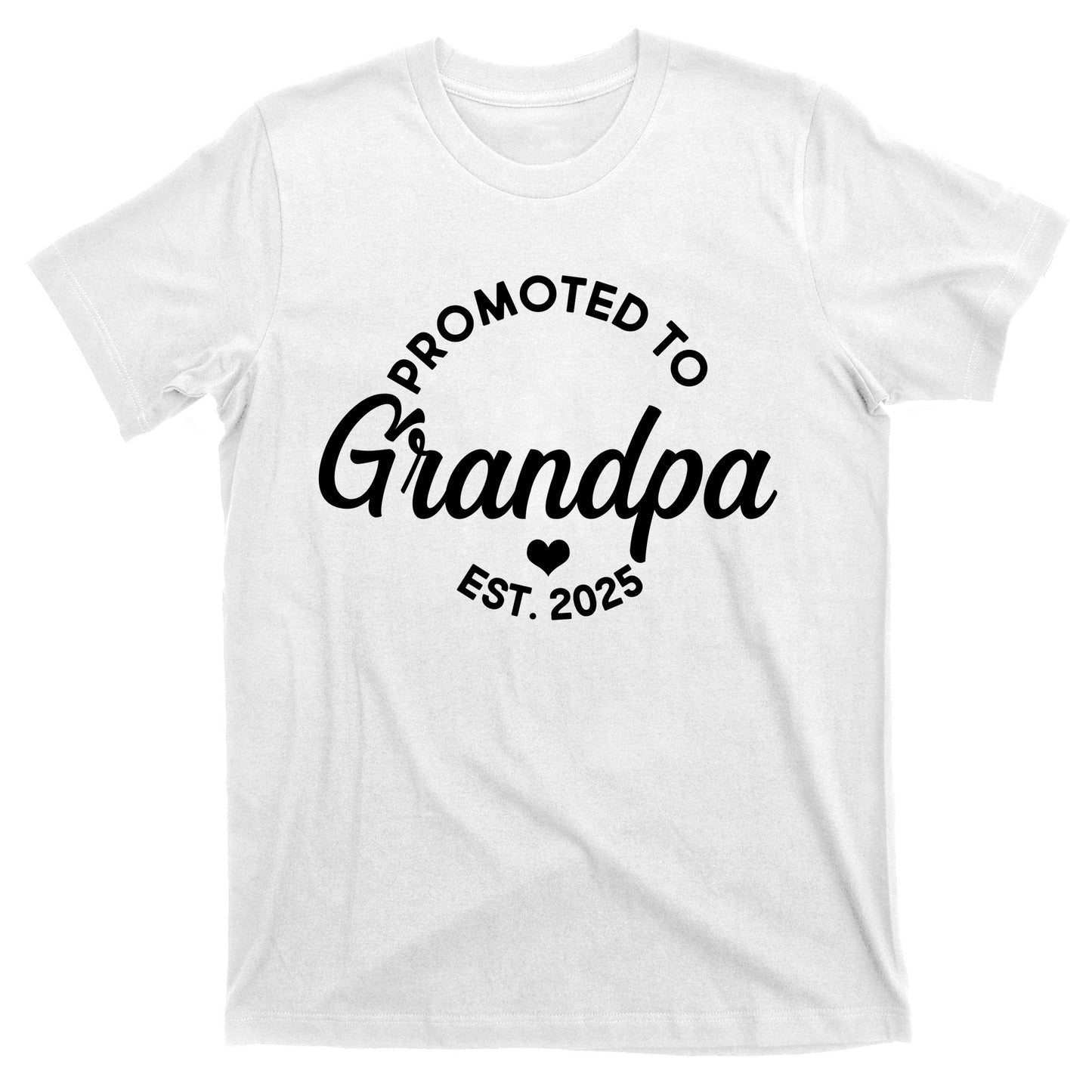 Promoted To Grandpa Est 2025 T-Shirt
