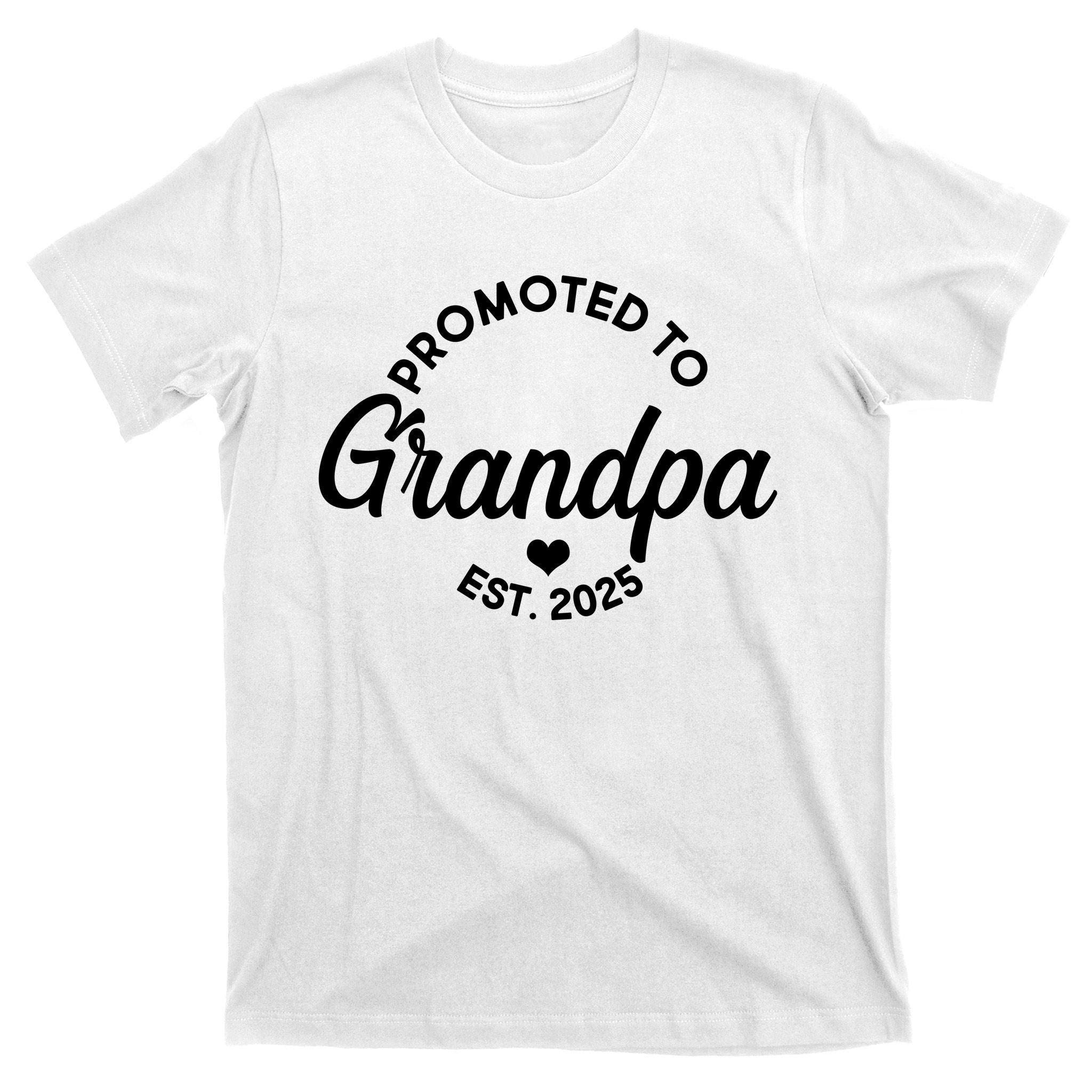 Promoted To Grandpa Est 2025 T-Shirt