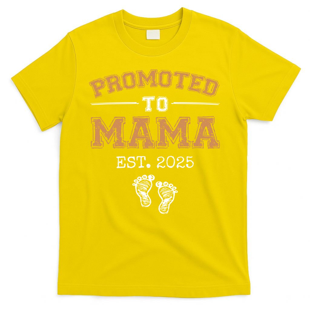 Promoted To Mama Est 2025 Mom To Be Gifts First Time Mama  T-Shirt