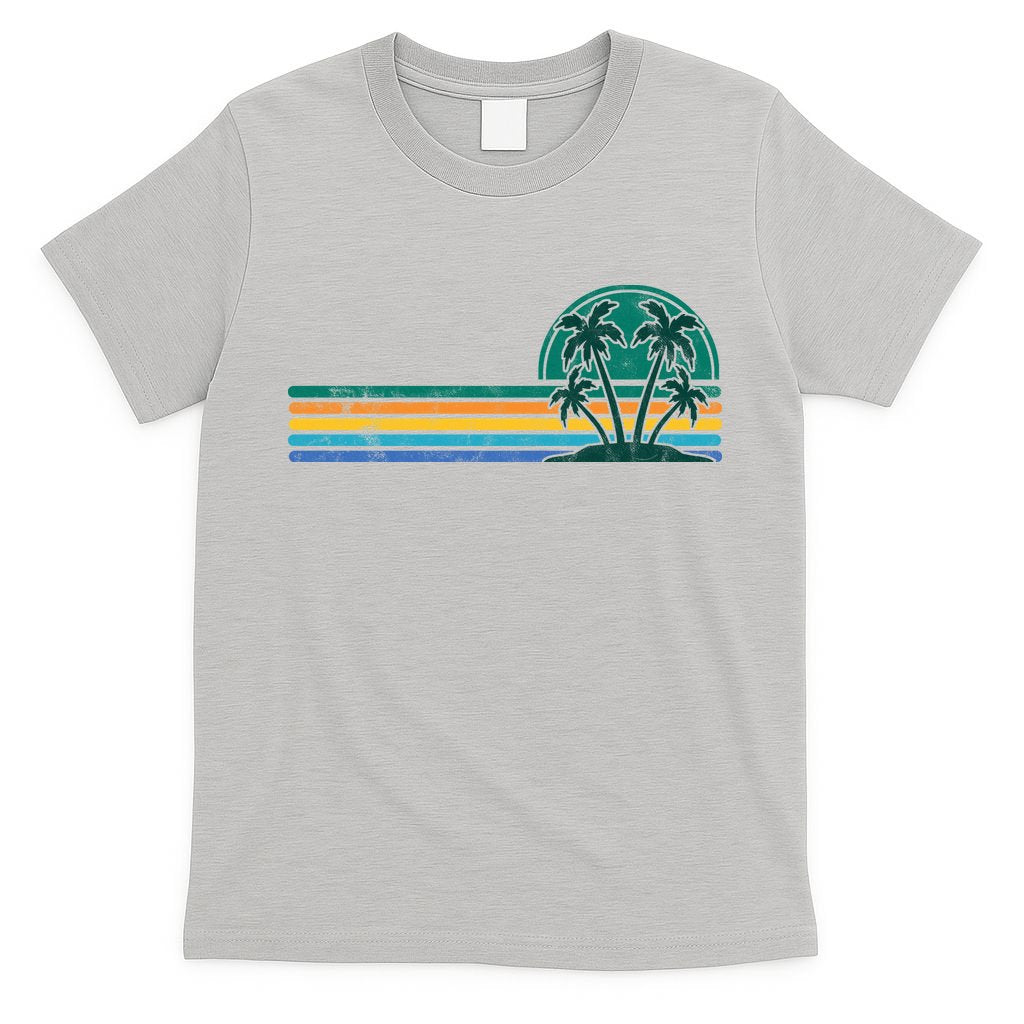 Palm Trees Retro Beach Summer T-Shirt
