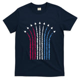 Patriotic Usa American Red White Blue Flag Jets 4th Of July Gift T-Shirt