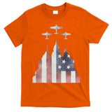 Patriotic Usa Flag Fighter Jets 4th Of July T-Shirt