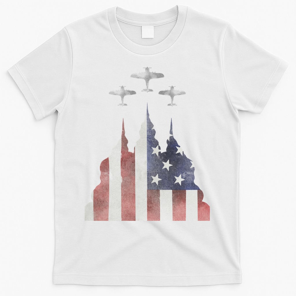 Patriotic Usa Flag Fighter Jets 4th Of July T-Shirt