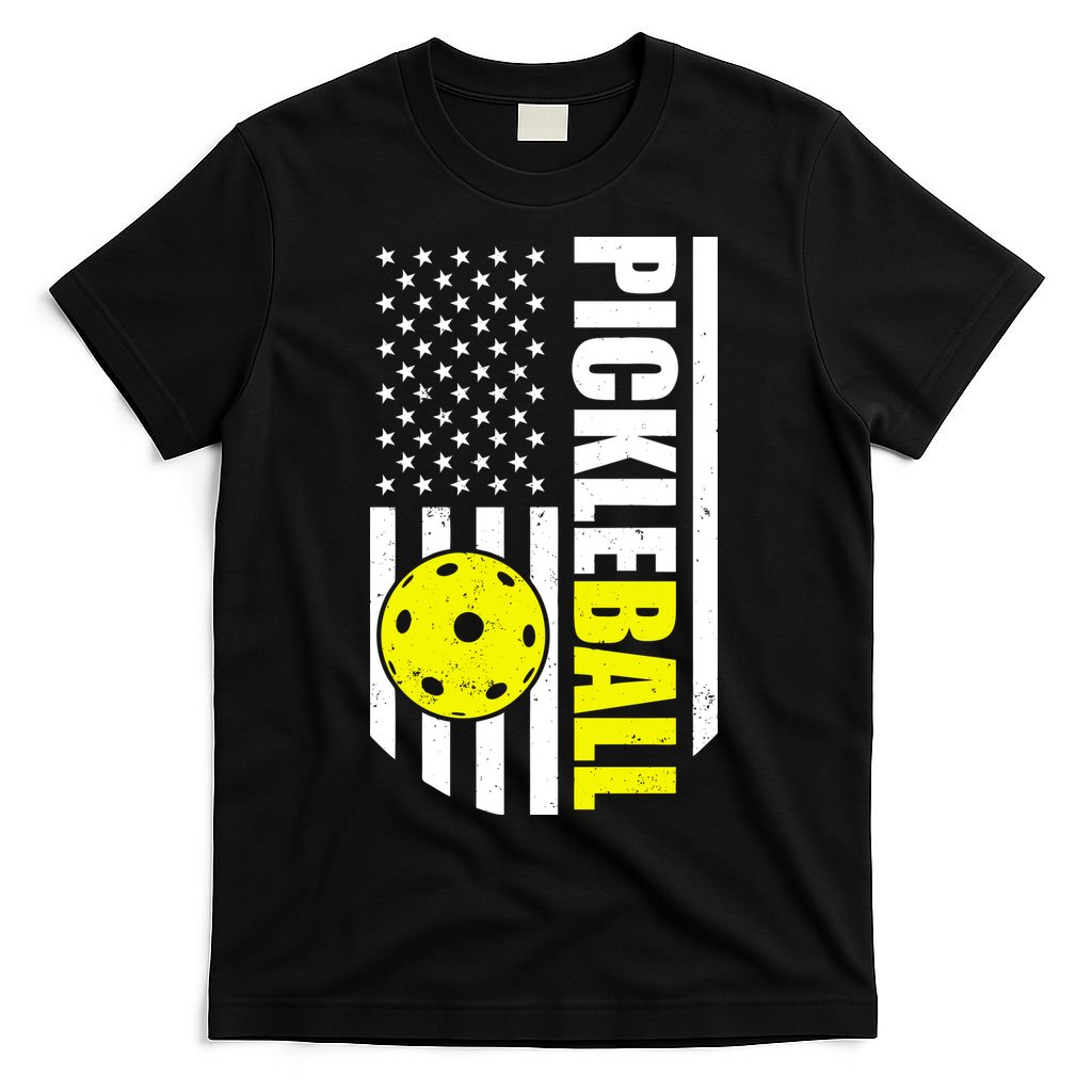 Pickleball USA Flag Love Playing Pickle Ball T-Shirt