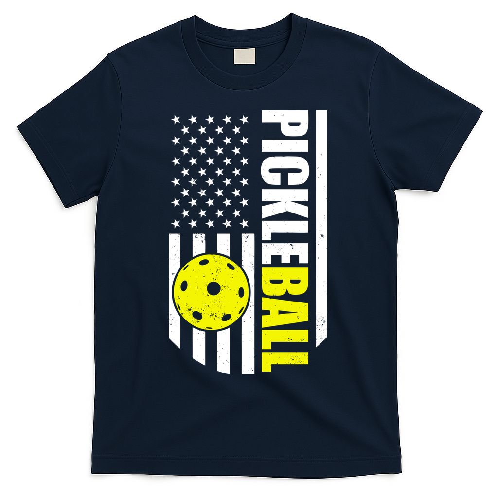 Pickleball USA Flag Love Playing Pickle Ball T-Shirt