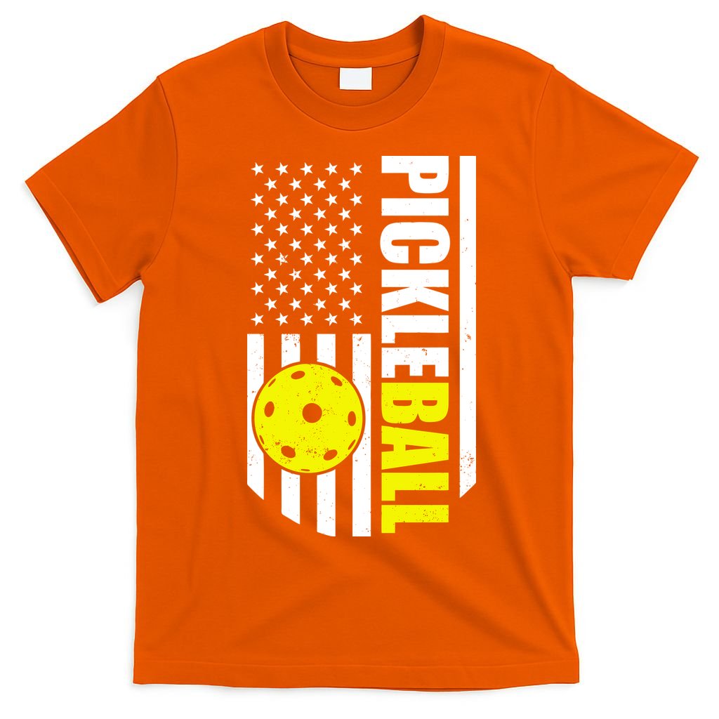 Pickleball USA Flag Love Playing Pickle Ball T-Shirt