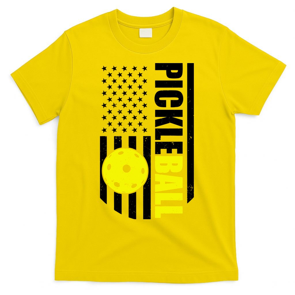 Pickleball USA Flag Love Playing Pickle Ball T-Shirt