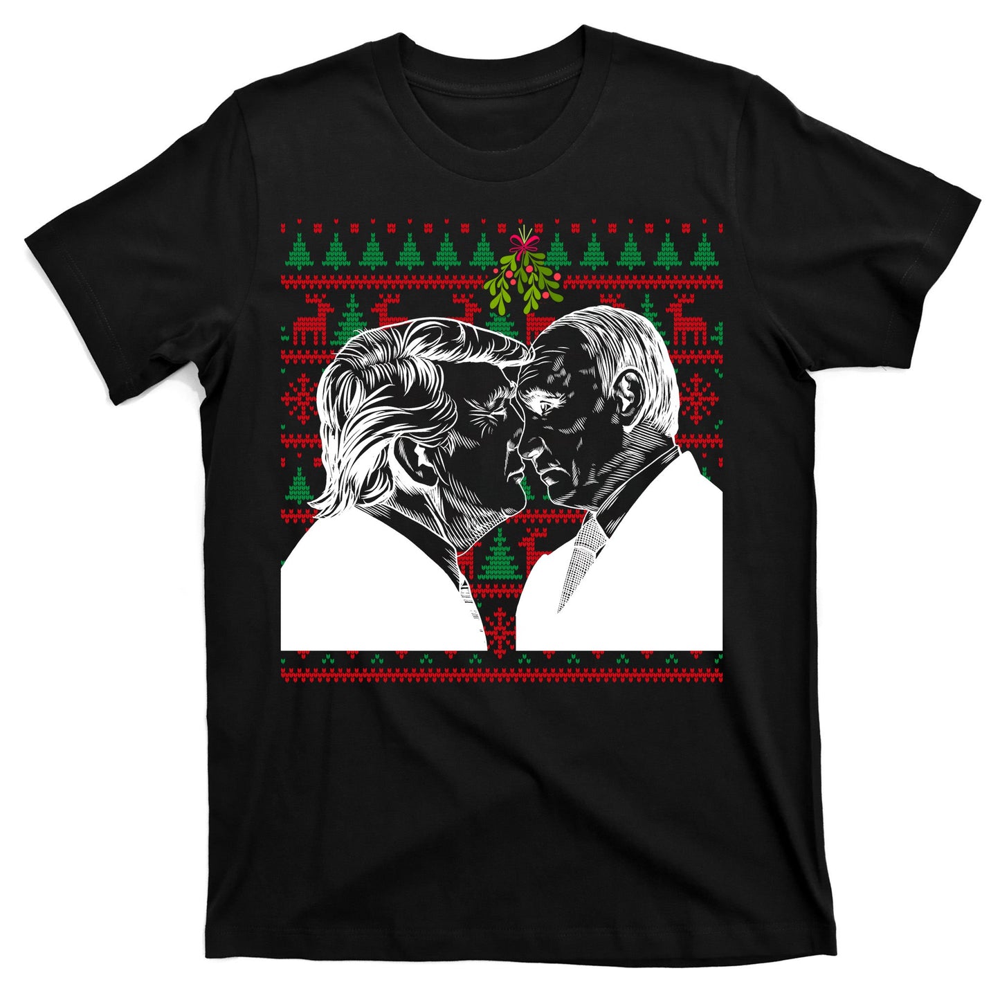 Putin Trump Mistletoe Ugly Christmas Sweater T-Shirt