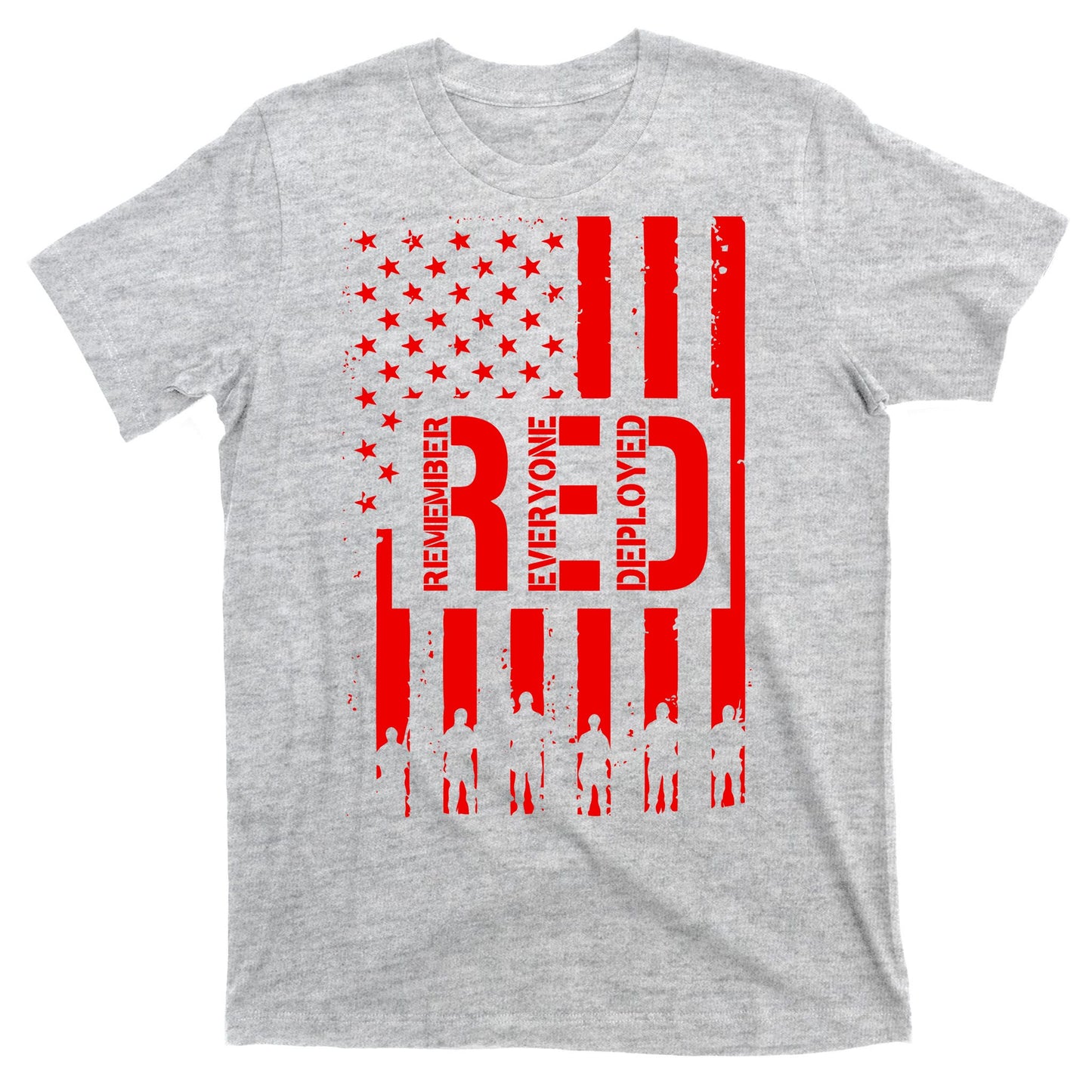 R.E.D Remember Everyone Deployed Red Friday Flag T-Shirt