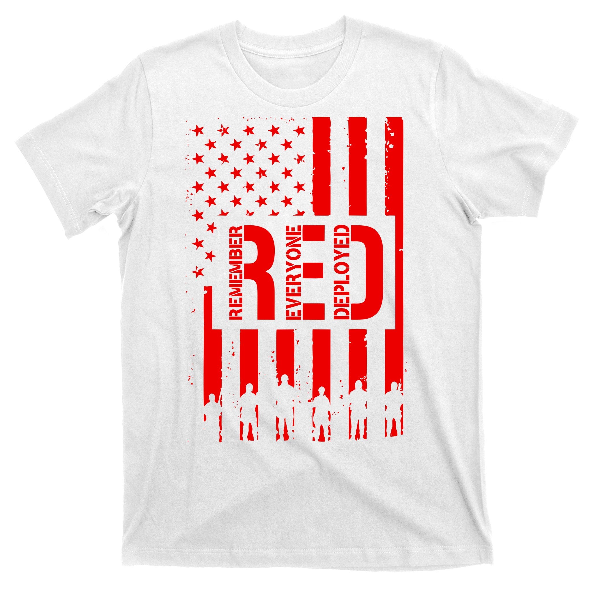 R.E.D Remember Everyone Deployed Red Friday Flag T-Shirt