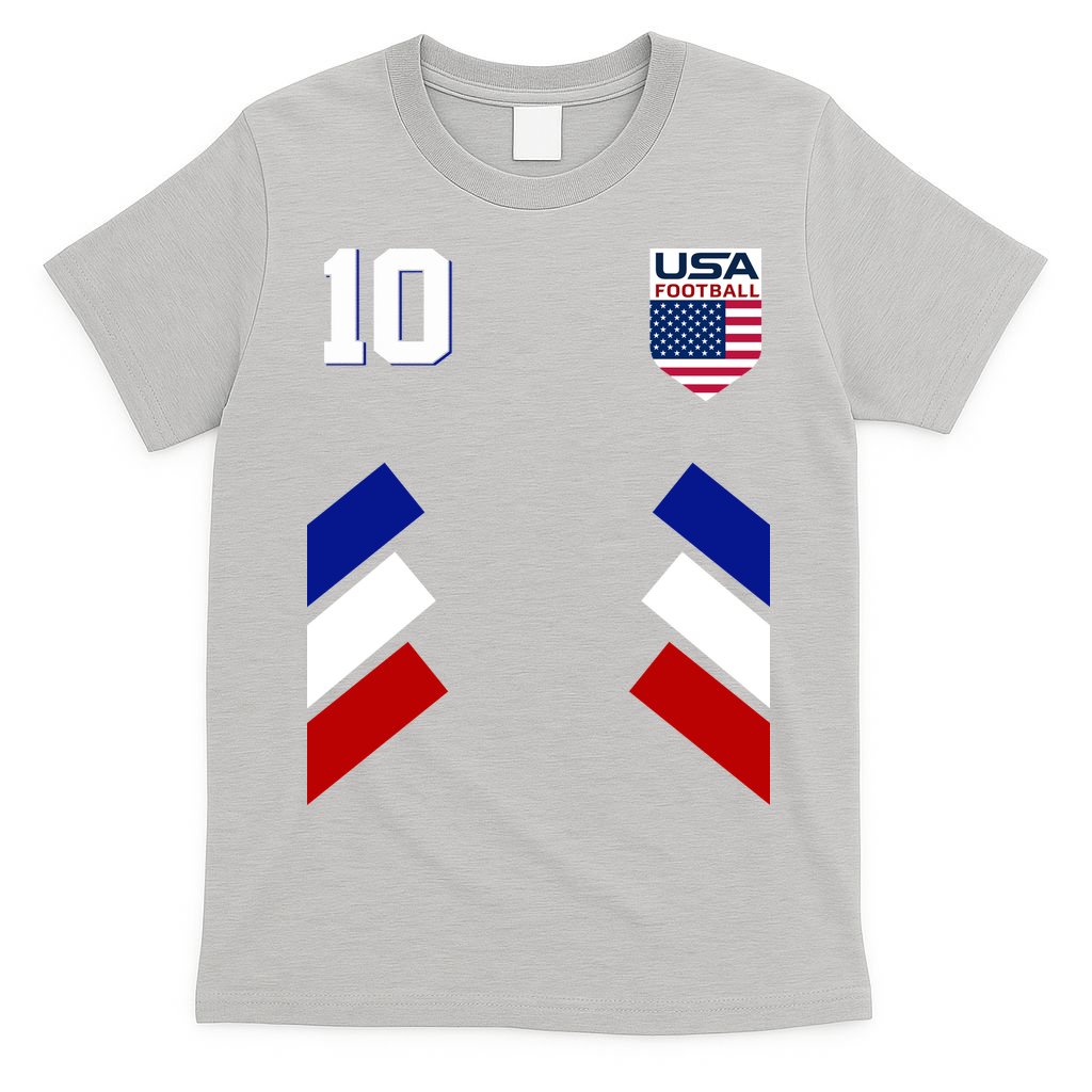 Retro 10 American Football USA Soccer Flag T-Shirt