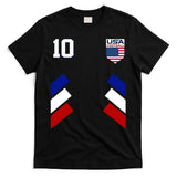 Retro 10 American Football USA Soccer Flag T-Shirt