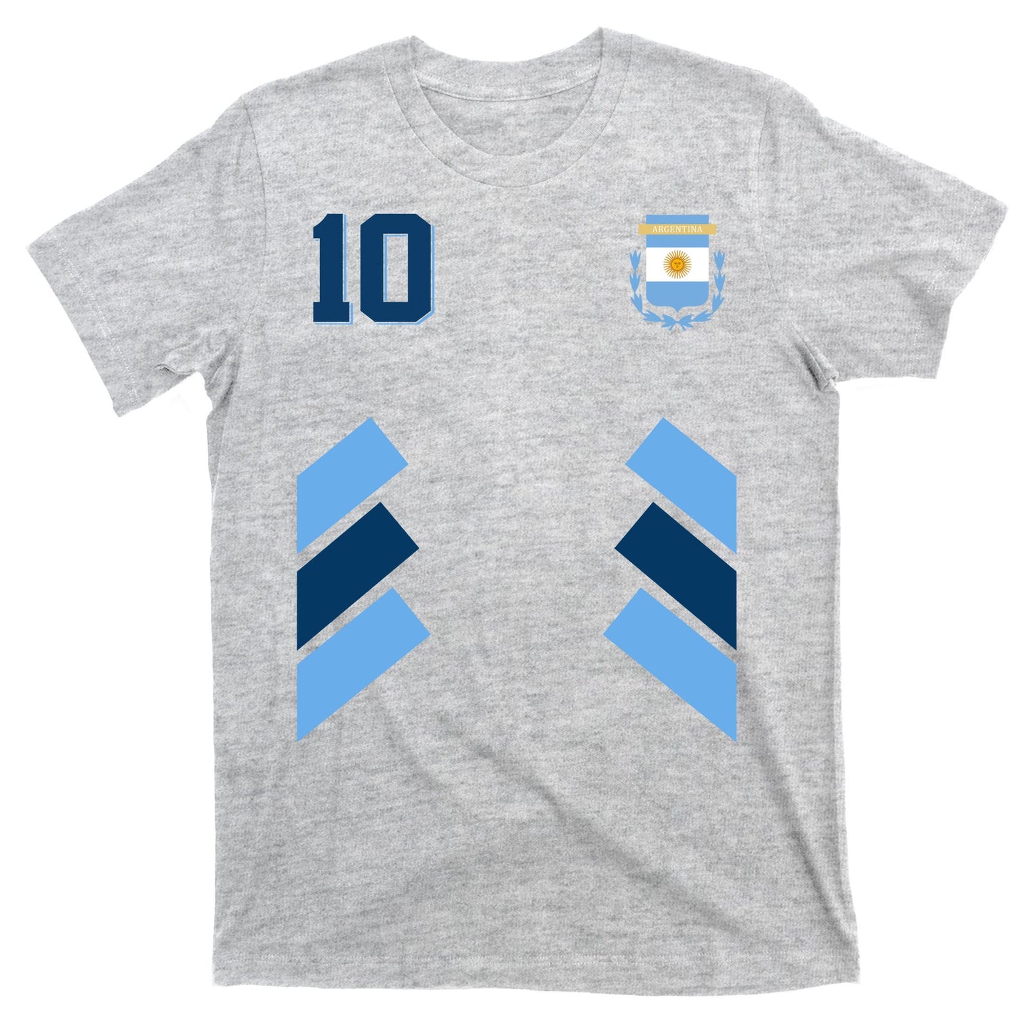 Retro 10 Argentina Jersey Argentinian Soccer Flag T-Shirt