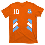Retro 10 Argentina Jersey Argentinian Soccer Flag T-Shirt