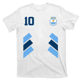 Retro 10 Argentina Jersey Argentinian Soccer Flag T-Shirt