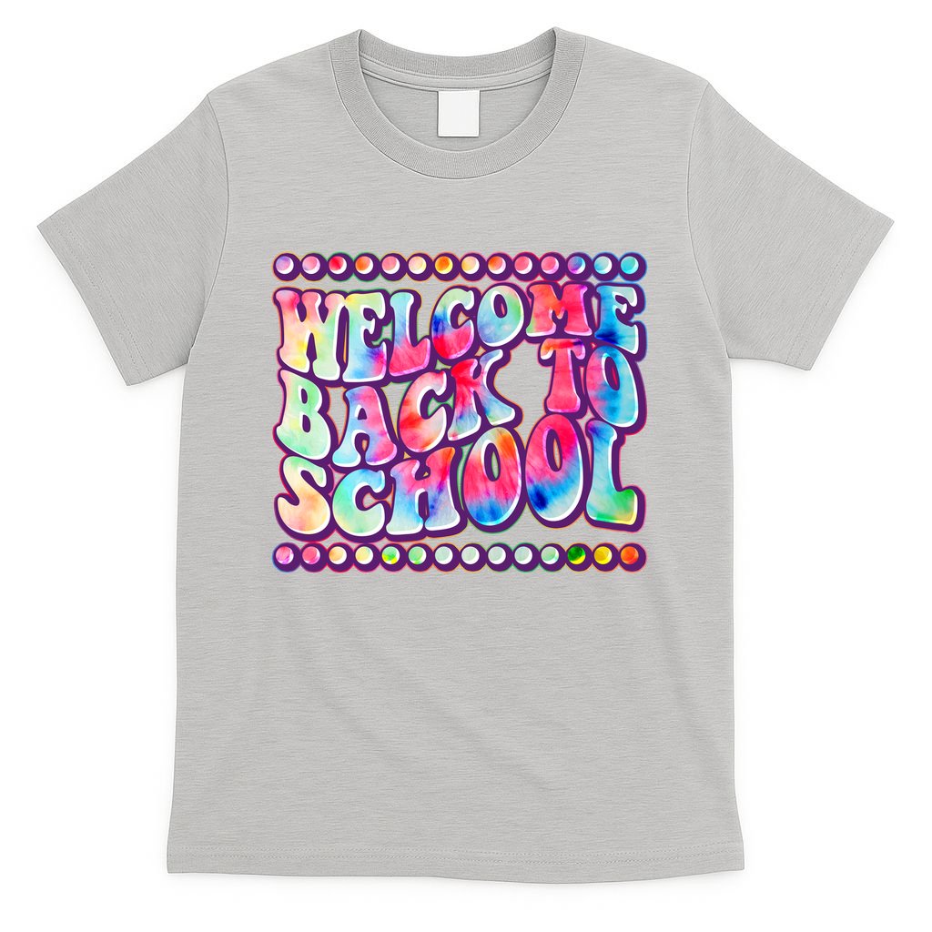 Retro 1960s Tie Dye Welcome Back To School T-Shirt