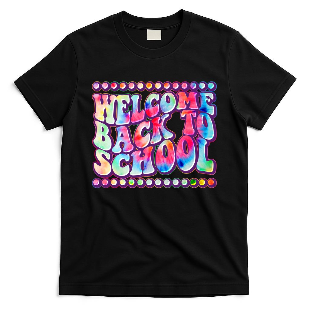 Retro 1960s Tie Dye Welcome Back To School T-Shirt