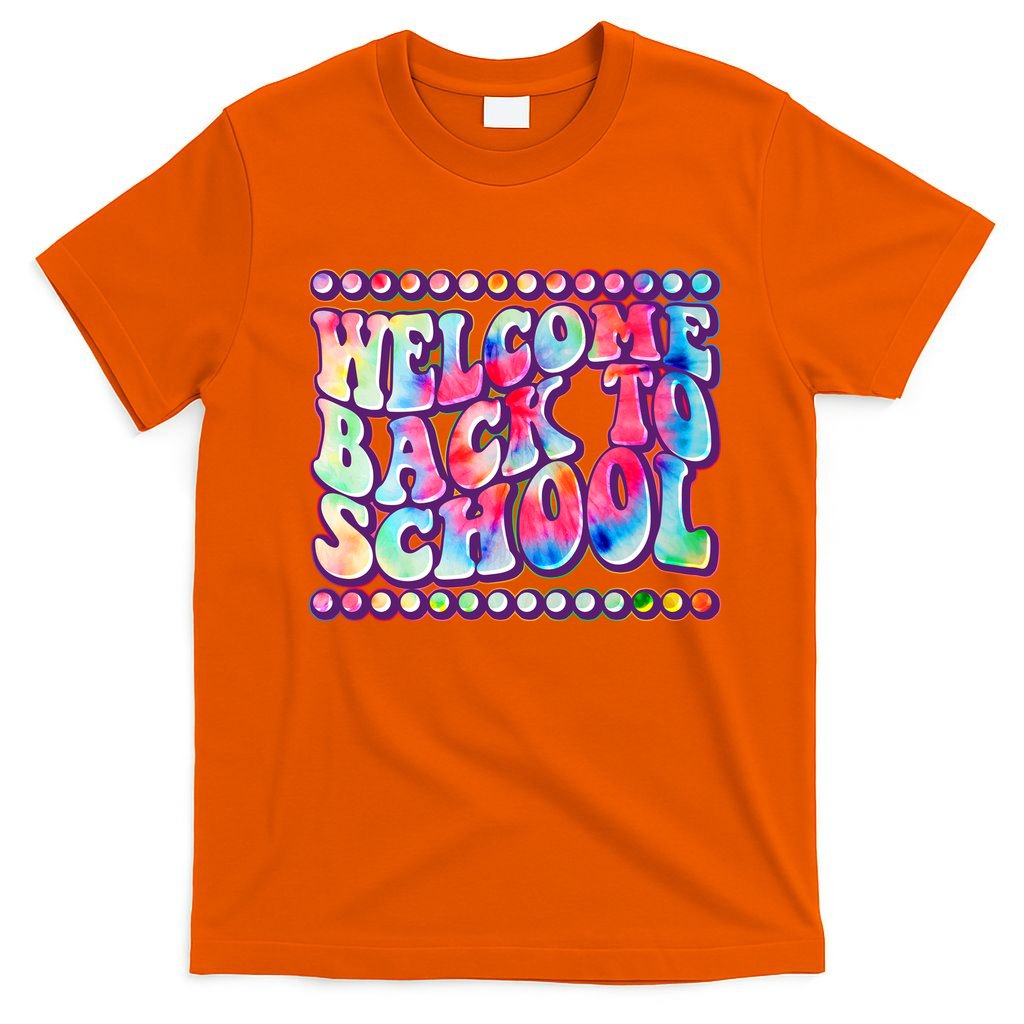 Retro 1960s Tie Dye Welcome Back To School T-Shirt