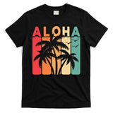 Retro Aloha Hawaii Tropical Summer Palm Tree Hawaiian T-Shirt