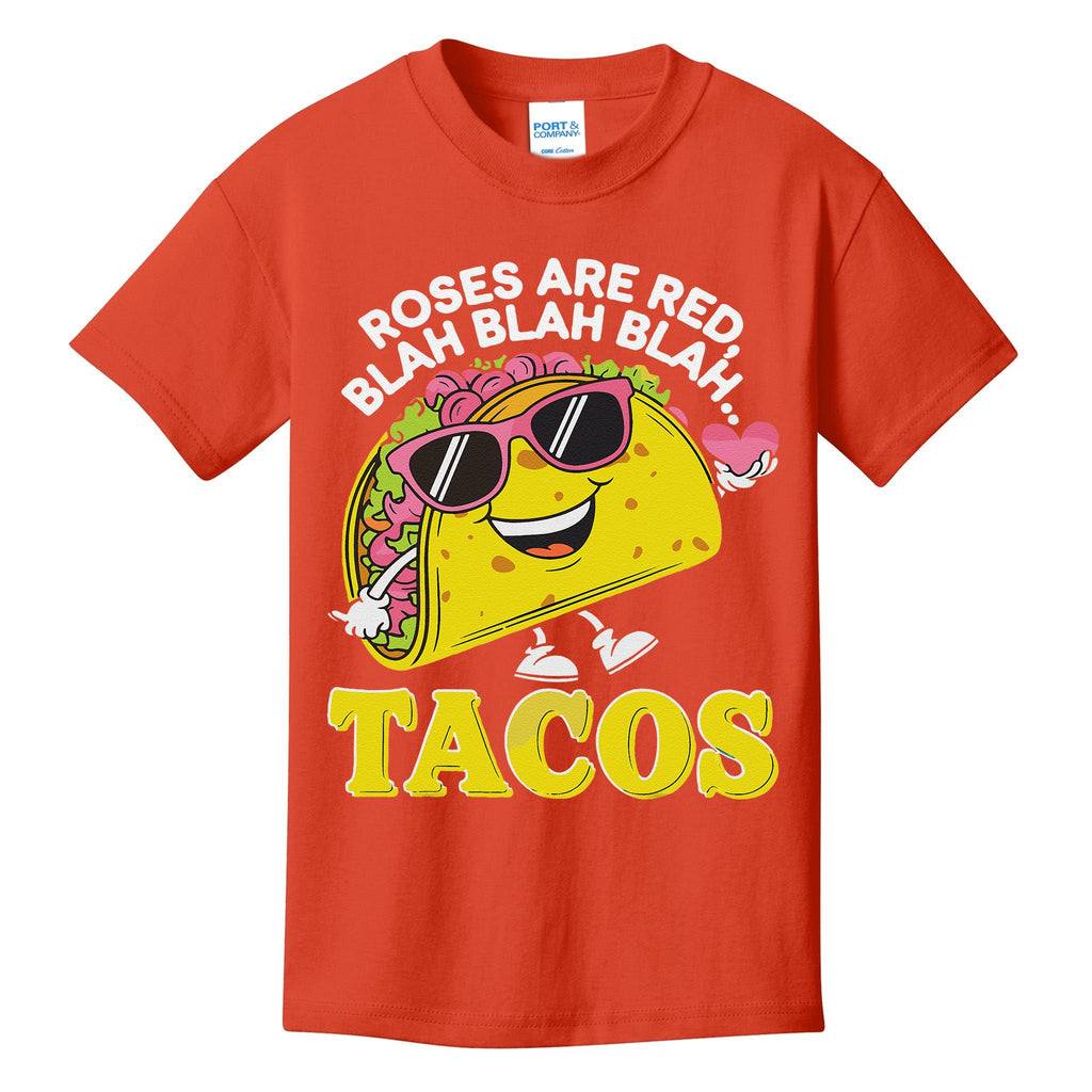 Roses Are Red Blah Tacos Valentine Day Food Lover Kids T-Shirt