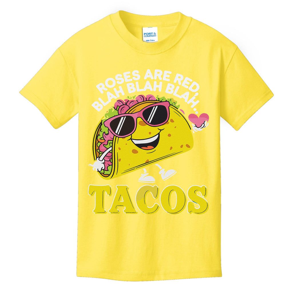 Roses Are Red Blah Tacos Valentine Day Food Lover Kids T-Shirt