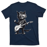 Rock And Roll Cat Guitar T-Shirt