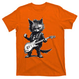 Rock And Roll Cat Guitar T-Shirt