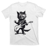 Rock And Roll Cat Guitar T-Shirt