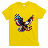 Retro Bald Eagle Hotdog American Flag 4th Of July Patriotic T-Shirt