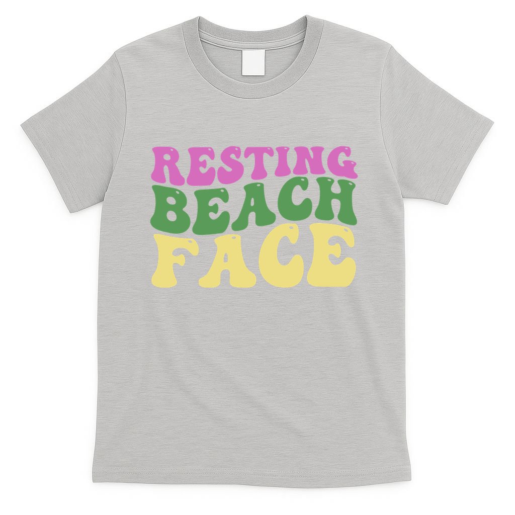 Resting Beach Face Funny Summer Vacation T-Shirt