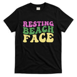 Resting Beach Face Funny Summer Vacation T-Shirt