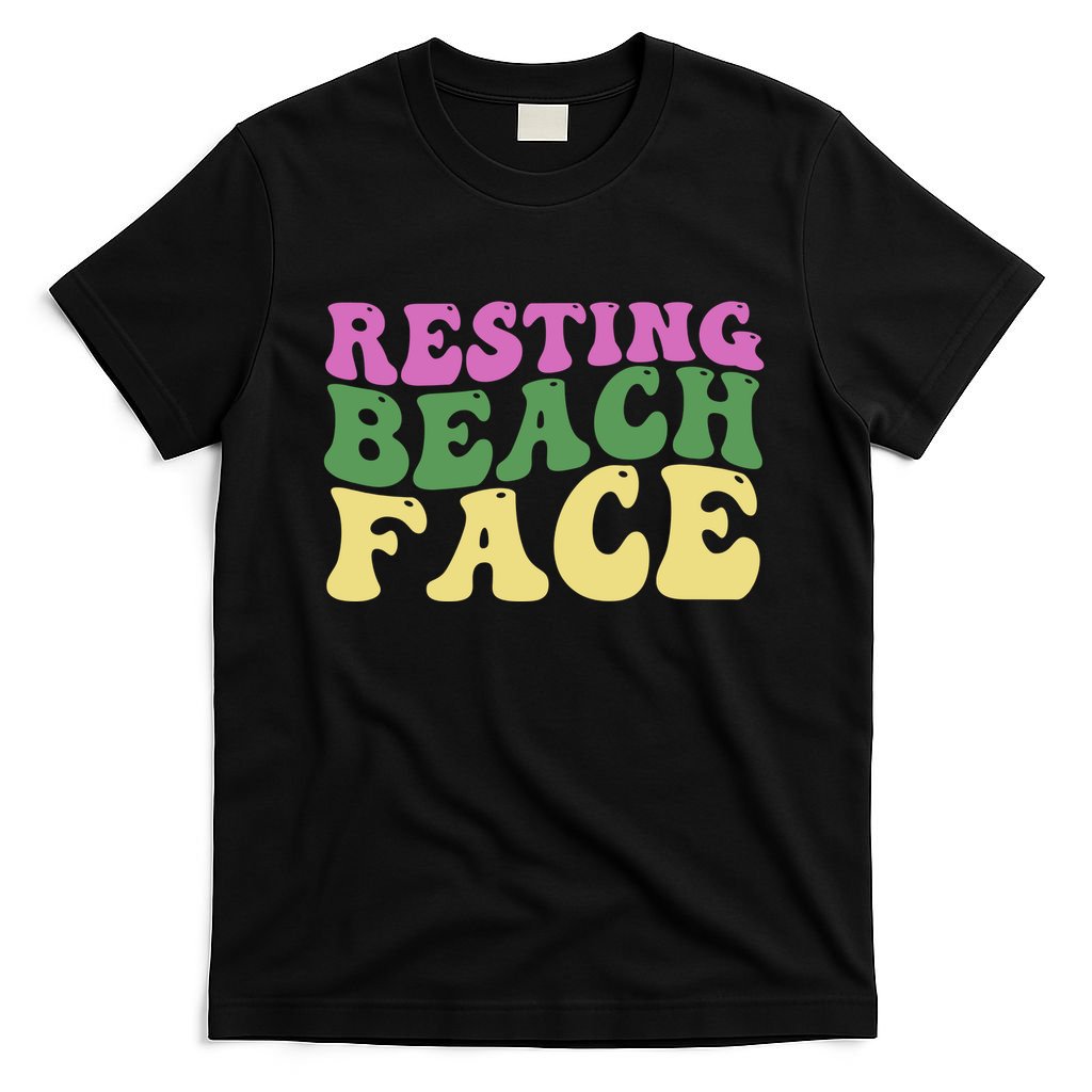 Resting Beach Face Funny Summer Vacation T-Shirt