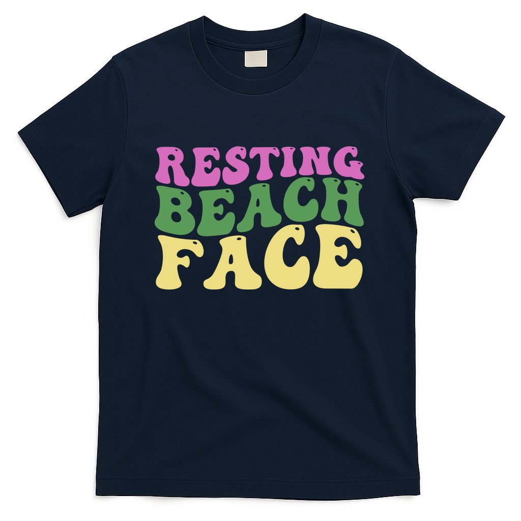 Resting Beach Face Funny Summer Vacation T-Shirt