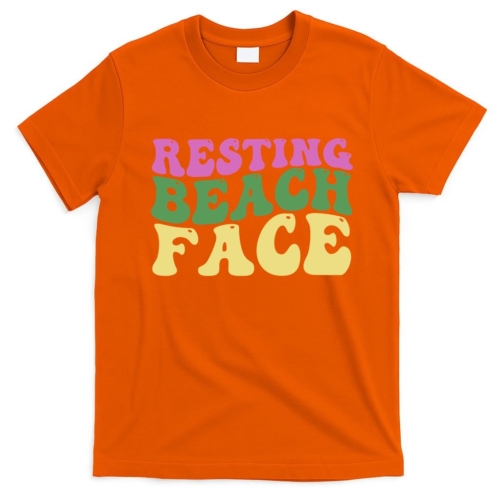 Resting Beach Face Funny Summer Vacation T-Shirt