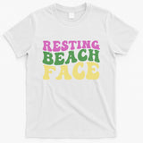 Resting Beach Face Funny Summer Vacation T-Shirt