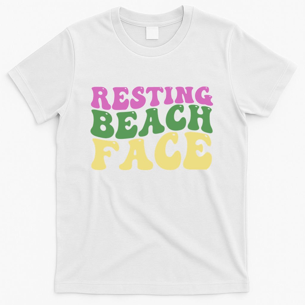 Resting Beach Face Funny Summer Vacation T-Shirt