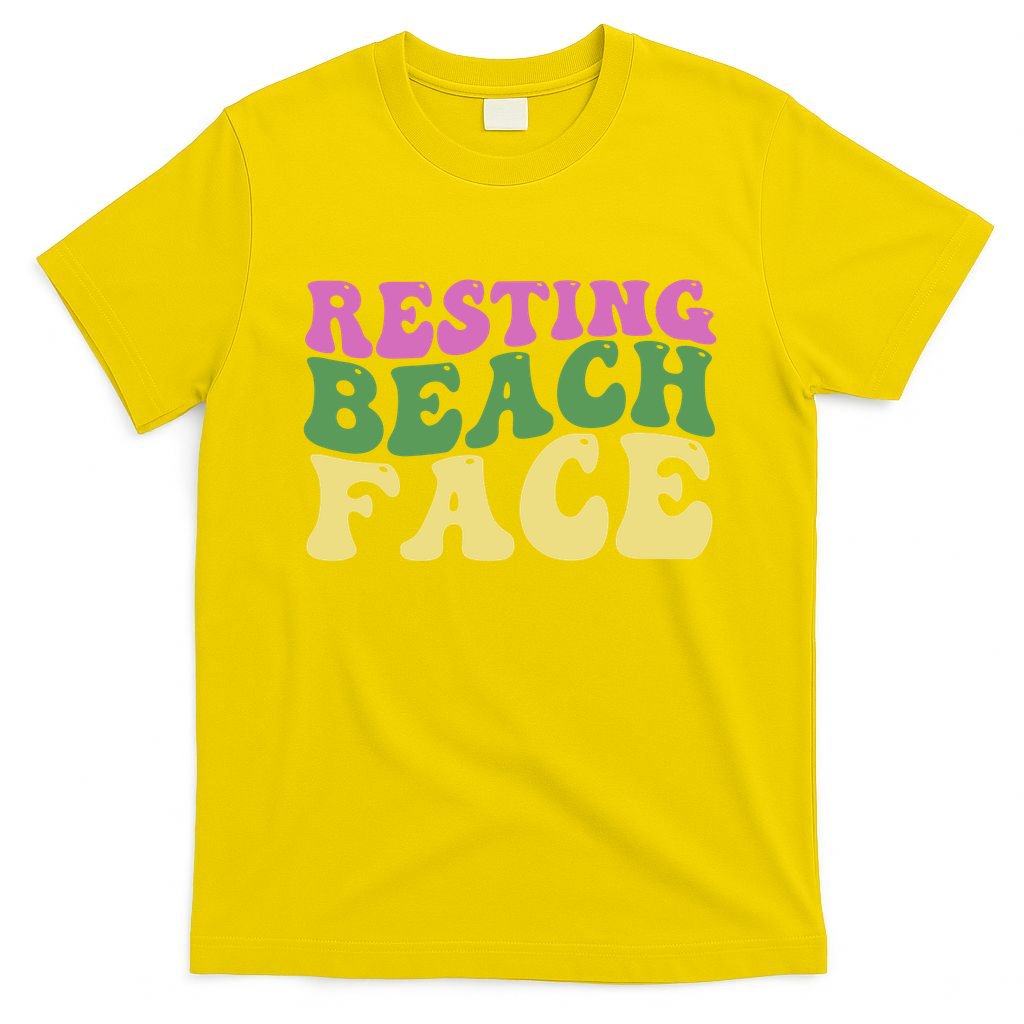 Resting Beach Face Funny Summer Vacation T-Shirt