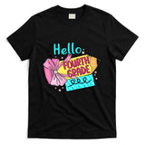 Retro Back To School Hello Fourth Grade T-Shirt