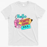 Retro Back To School Hello Fourth Grade T-Shirt