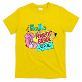 Retro Back To School Hello Fourth Grade T-Shirt