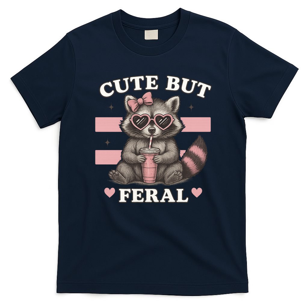 Raccoon Cute But Feral Funny Animal T-Shirt