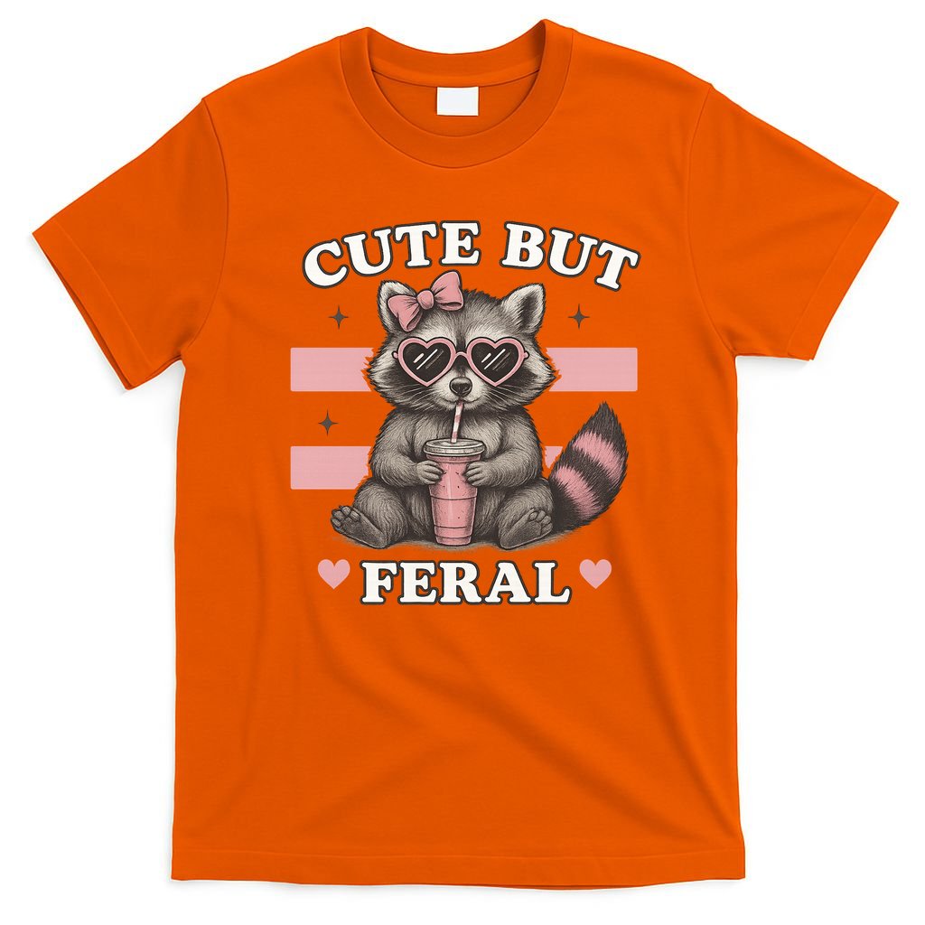 Raccoon Cute But Feral Funny Animal T-Shirt