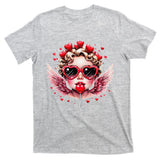 Retro Cupid Valentine Day Cute Vintage Cupid Blowing Bubble T-Shirt