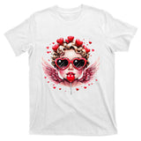 Retro Cupid Valentine Day Cute Vintage Cupid Blowing Bubble T-Shirt