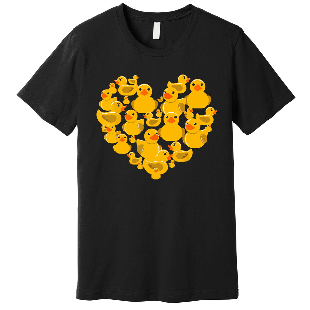 Rubber Duck Heart Valentine Day As Family Premium T-Shirt