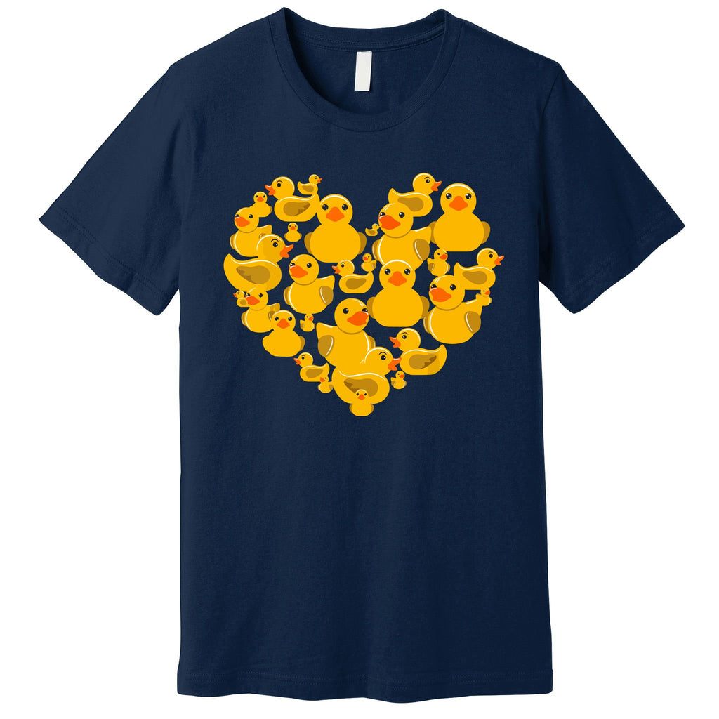 Rubber Duck Heart Valentine Day As Family Premium T-Shirt